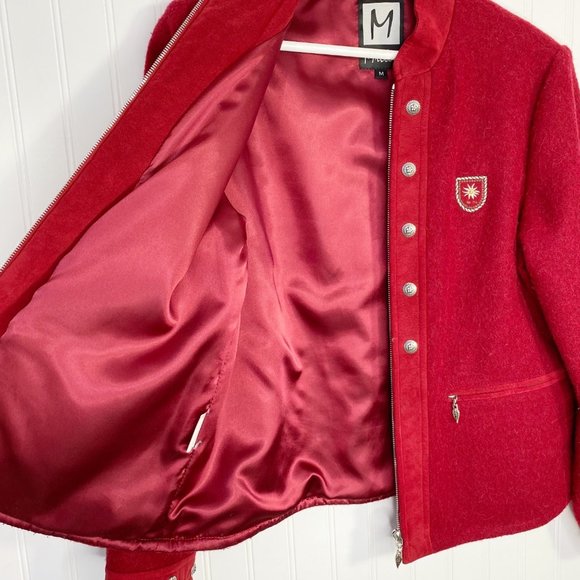 M. MILLER Red Wool & Alpaca Jacket M - Picture 10 of 15